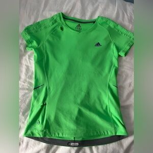 Adidas women’s neon green workout top medium